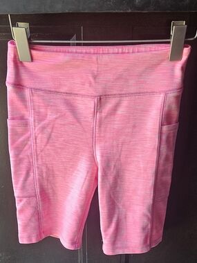 J. Crew Heathered Pink Bike Short Leggings with Side Pockets NWOT